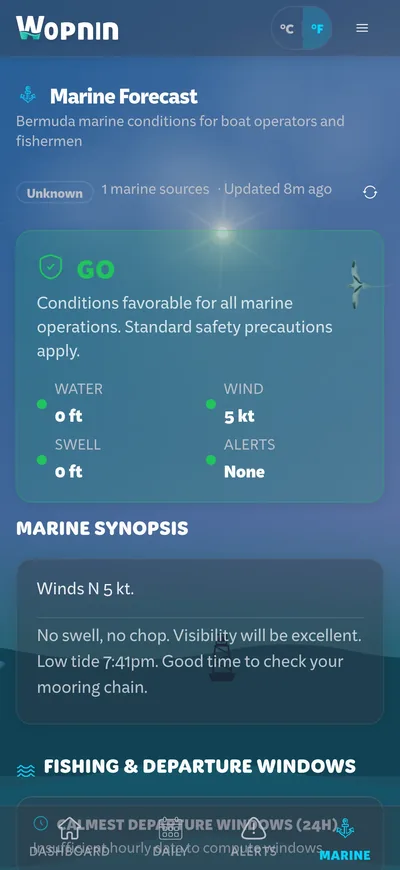 Wopnin marine forecast - mobile