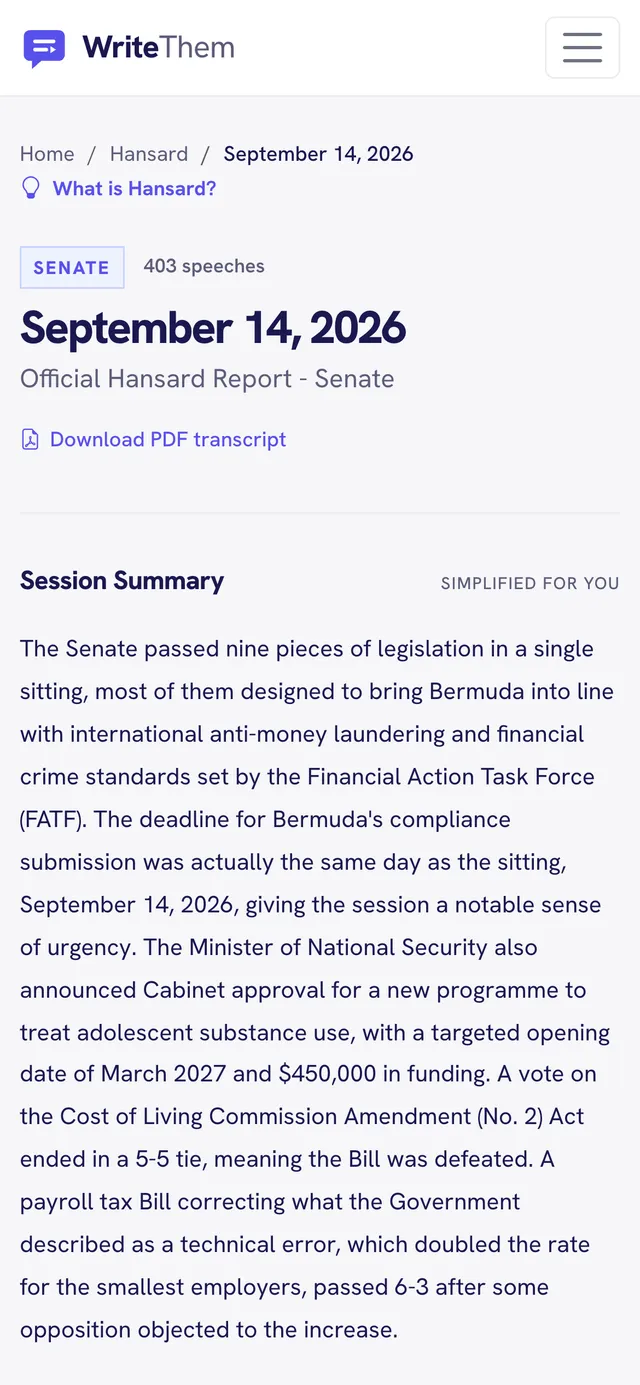 The same sitting summary on a phone